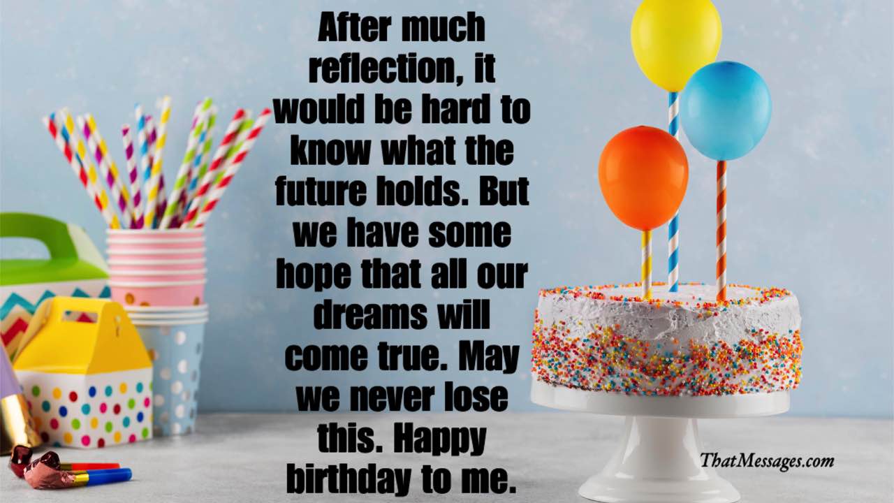 Long Heartfelt Birthday Wishes for Myself
